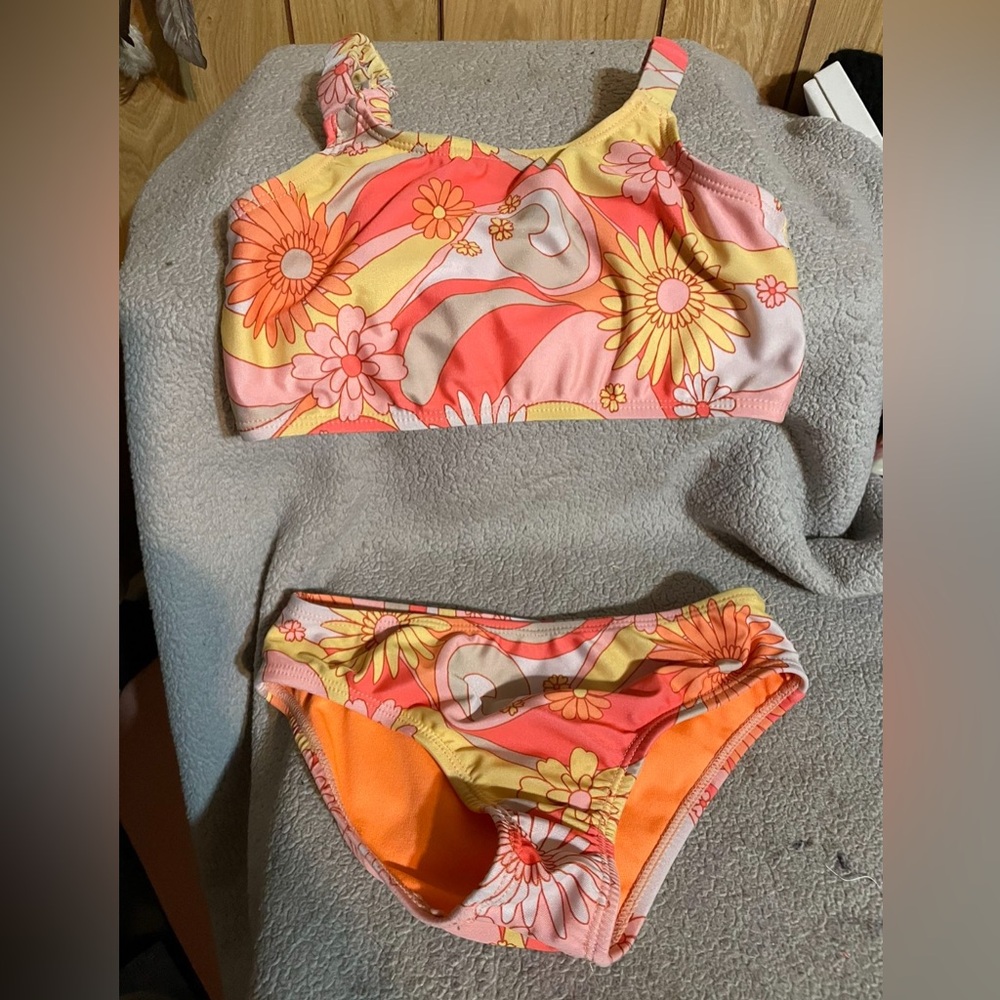 Sunshine Floral Kids Bikini Set